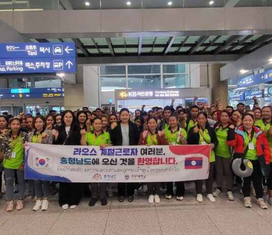 라오스 계절근로자 월 단위 역대 최다 유치