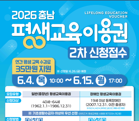 바디컨테이너 안서점, 충남 평생교육이용권 사용 가능 기관 운영